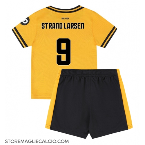 Wolves Jorgen Strand Larsen #9 Maglia Gara Casa Repliche 2024-25 Bambino Maniche Corte Wolves Jorgen Strand Larsen #9 Maglia Gara Casa Repliche 2024-25 Bambino Maniche Corte